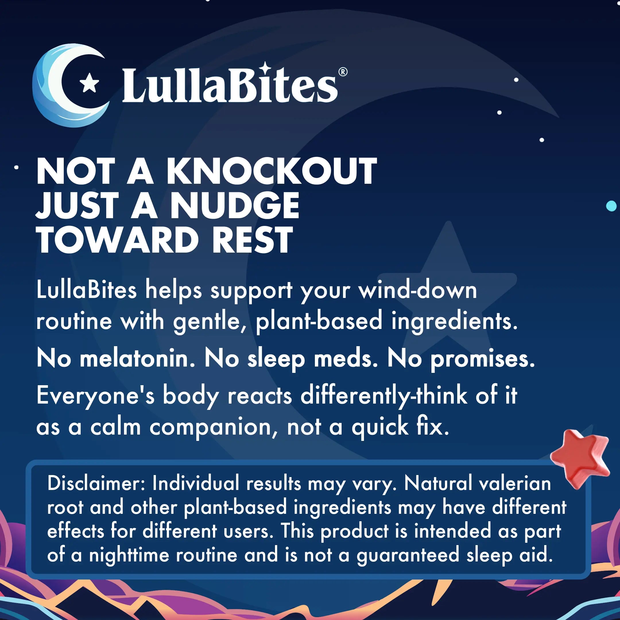 Lullabites Natural Sleep Gummies - 30 Servings -Sweet Strawberry Vitamin (Melatonin Free)