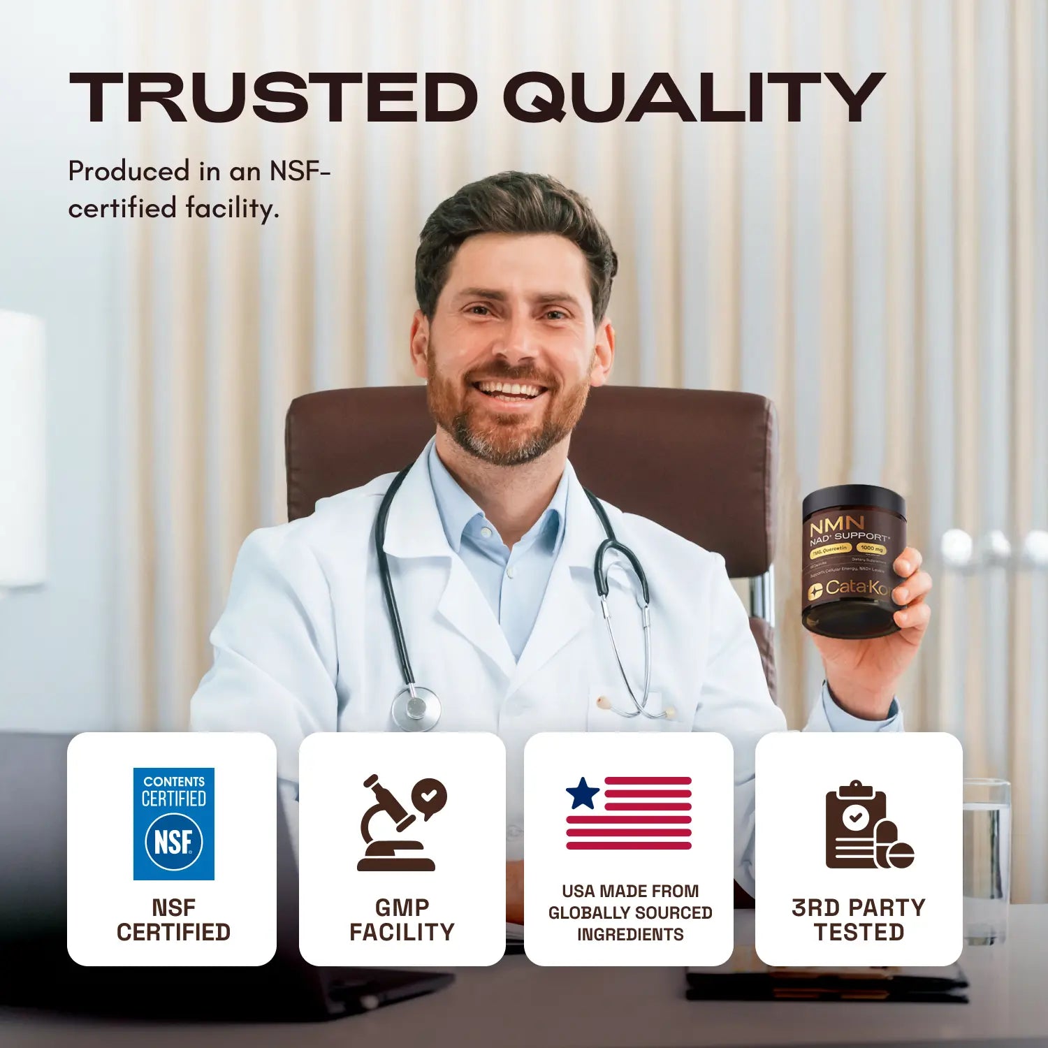 Cata-Kor NMN Supplement – 1000 Mg | Quercetin | TMG | Supports Cellular Energy & NAD+ Levels 