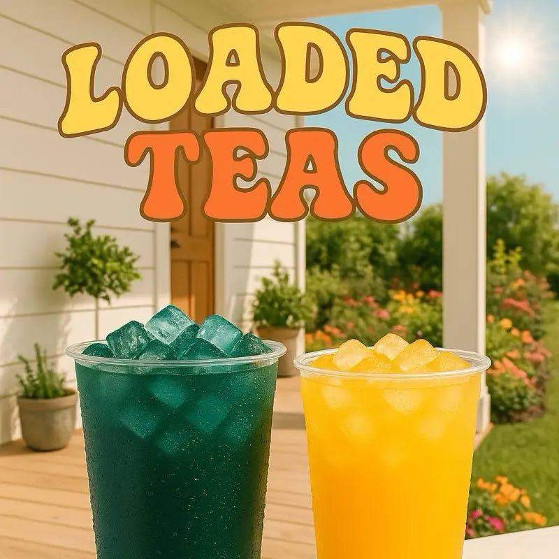 Loaded Tea Single Packet | 32 Oz Caffeinated Flavored Hydration Powder Beverage Mix | Made in the USA | Effortless Mixing